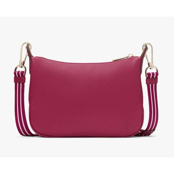 New Kate Spade Rosie Small Crossbody Pebbled Leather Dark Raspberry - Picture 4 of 5